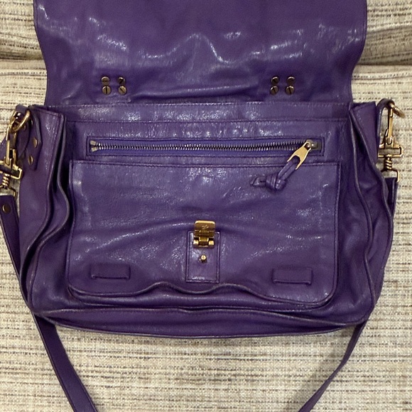 Proenza Schouler PS 1 Purple Leather Women's Bag awesome color - Picture 5 of 16